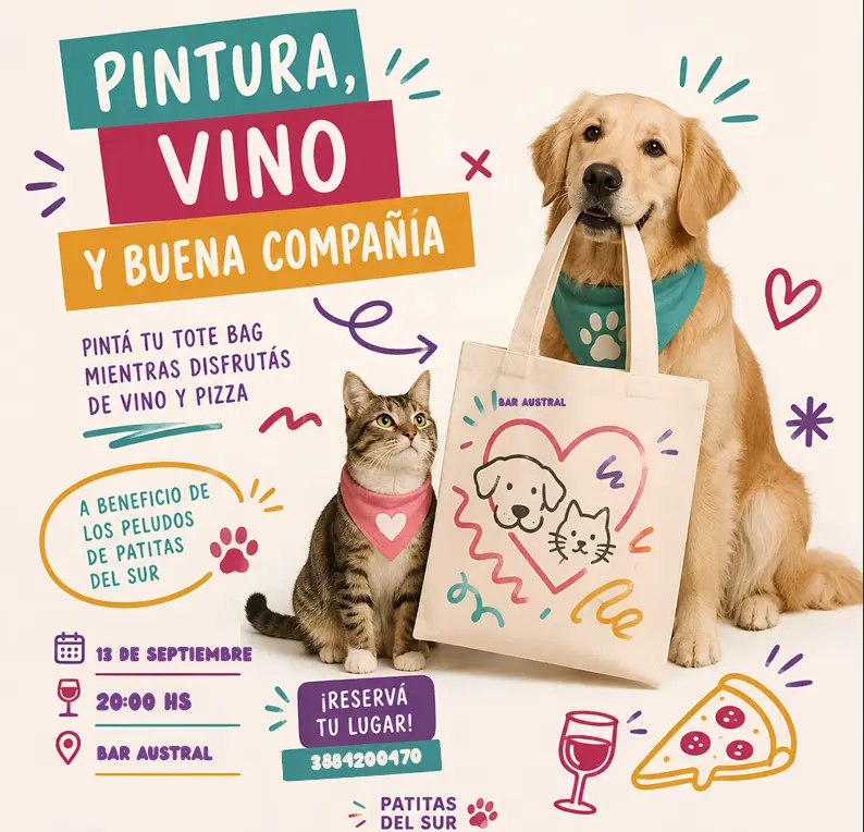 Tote bags y vino! 🎨🍷